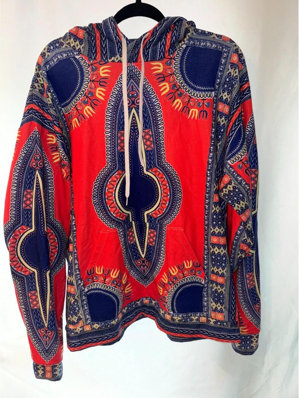 XL TribalMarks Santa Monica Hoodie African Angelina Dashiki Print